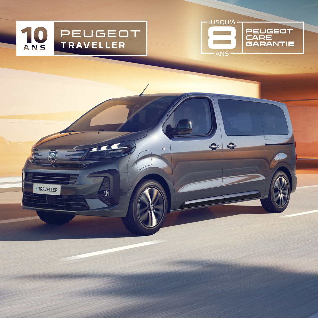 New PEUGEOT E-TRAVELLER front view