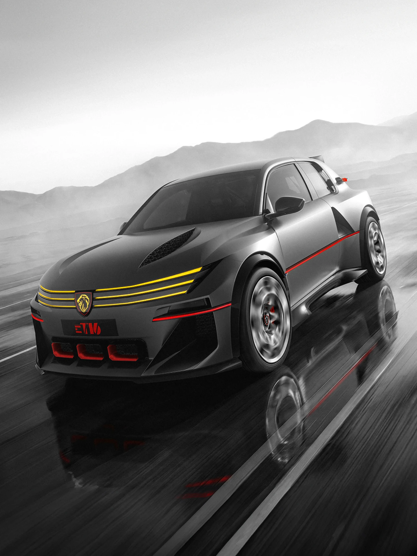 PEUGEOT E-T16 Concept, une silhouette sportive et élégante.
