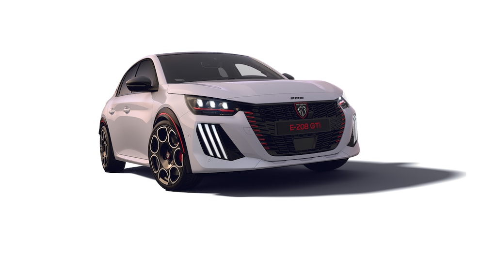 Peugeot E-208 Gti en Blanc Okenite