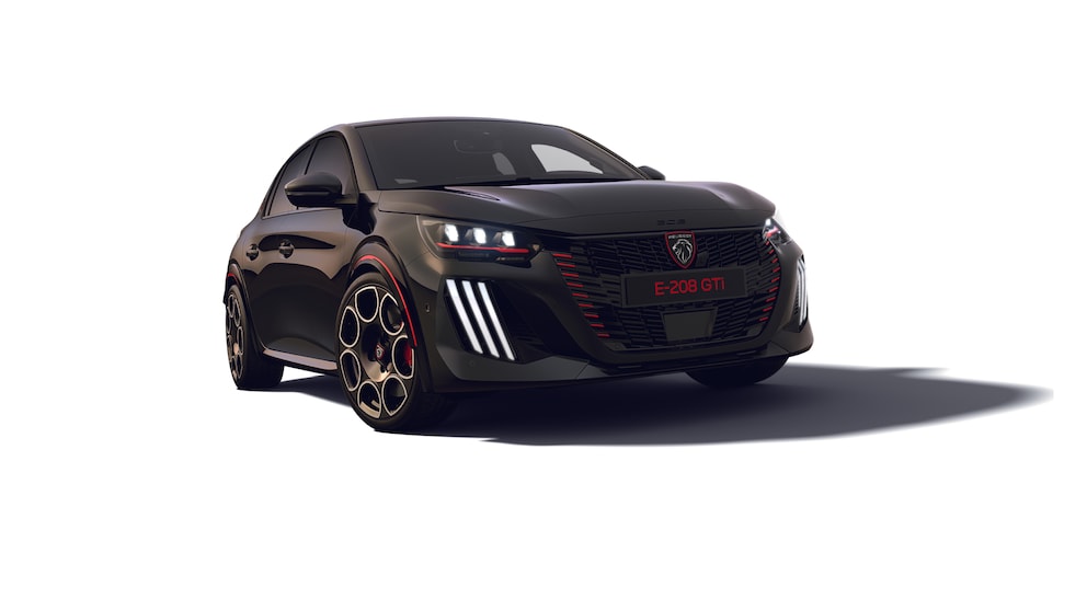Peugeot E-208 Gti en Noir Perla Nera