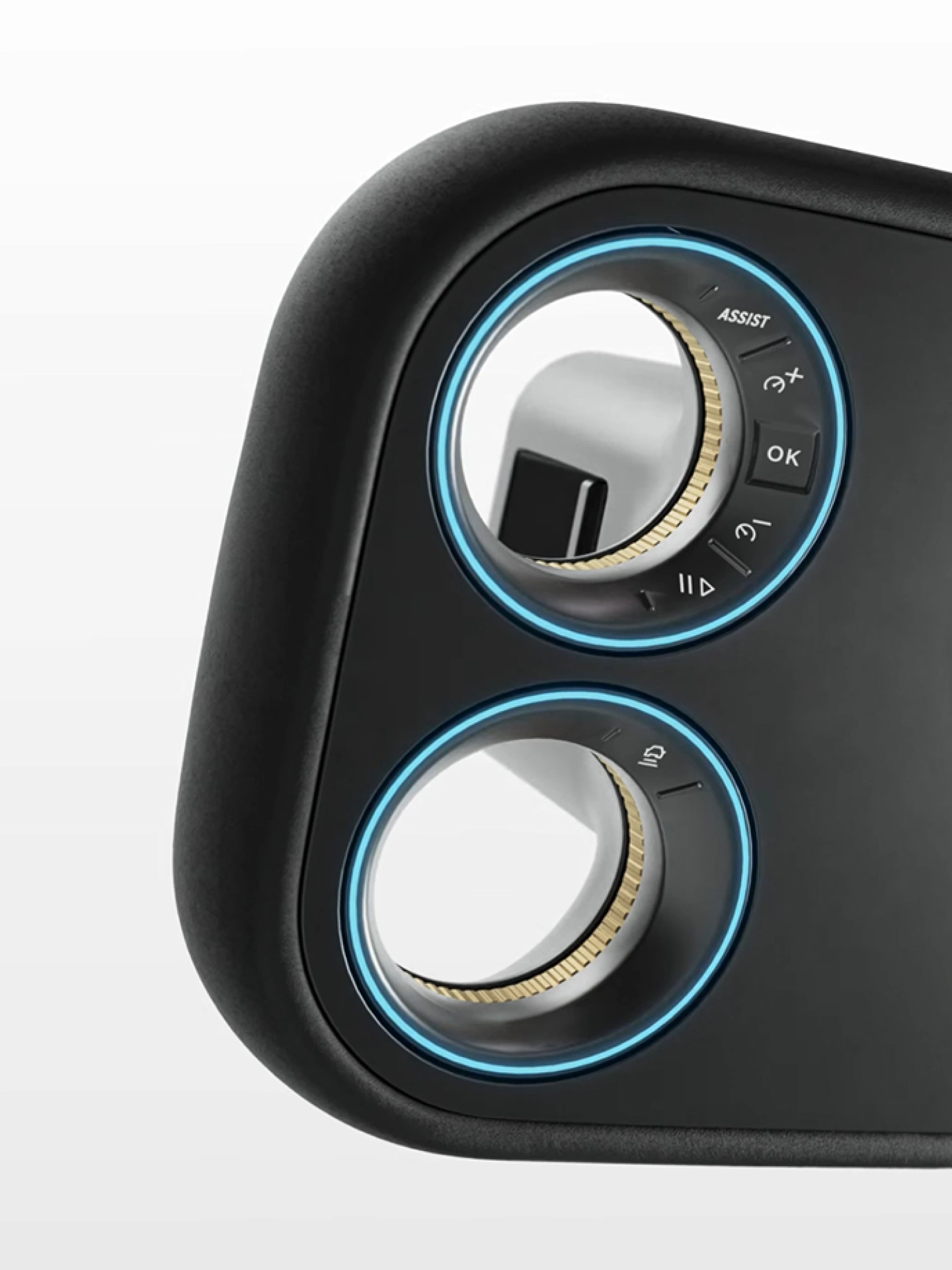 PEUGEOT Hypersquare®, quatre anneaux symétriques regroupant les fonctions essentielles